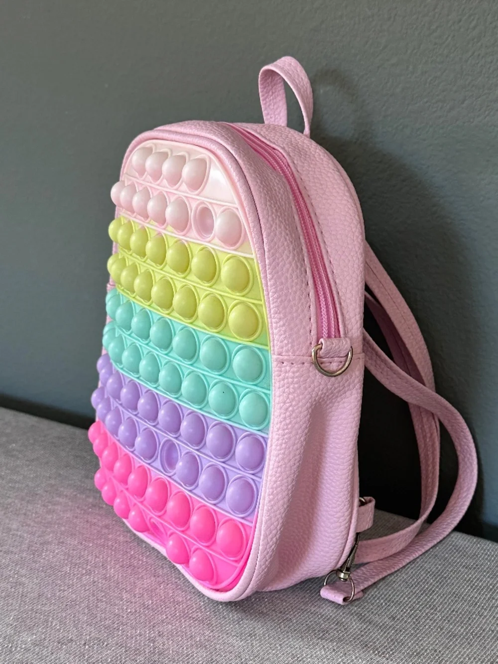Pop Fidget Pastel Rainbow Mini Backpack